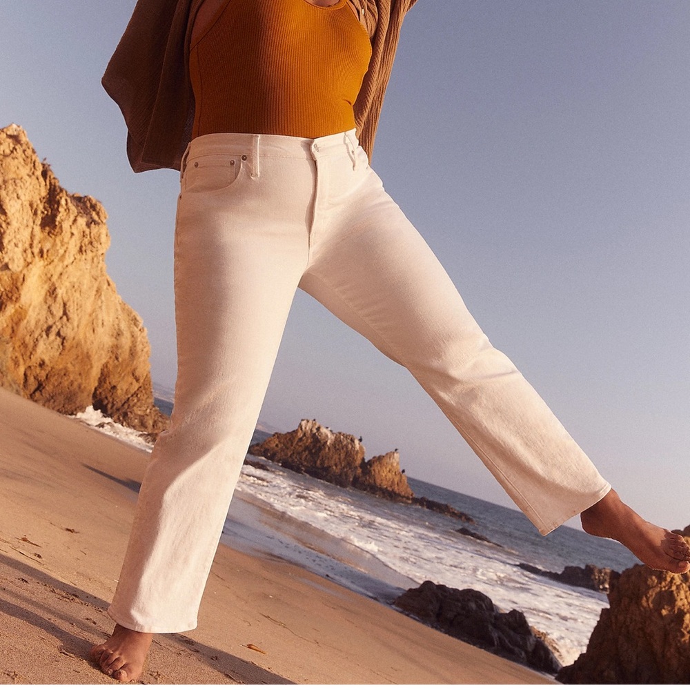 SOLD OUT Madewell Perfect Vintage Straight Jean in Tile White